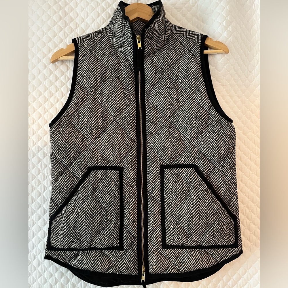 LIKE NEW J Crew Herringbone Print Vest